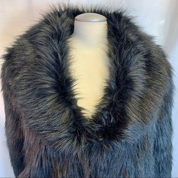 NWT Black fashionable faux fur winter warm teddy coat Sz L - Picture 9 of 13